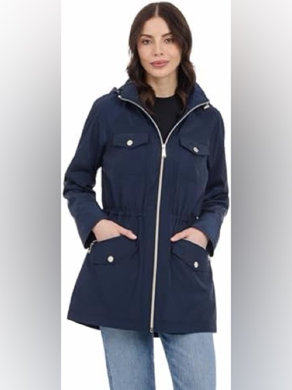 Michael Kors Hooded Anorak Rain Coat/ Windreaker Size Large